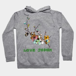 Cherry Blossom Sakura Tree Symbol Word Kanji Love Japan Retro 249 Hoodie